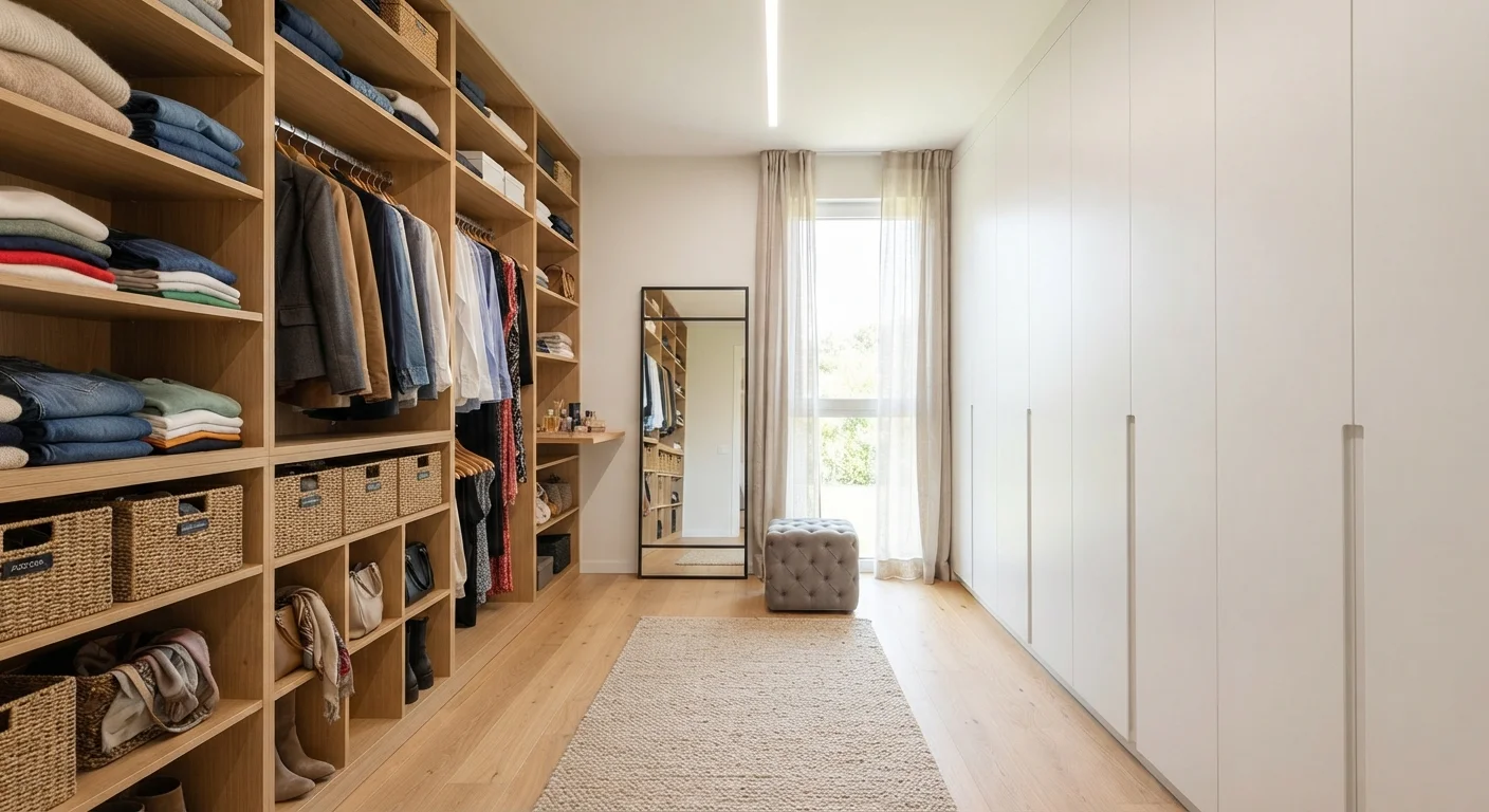 Closet Organization: Open Shelving vs. Enclosed Storage