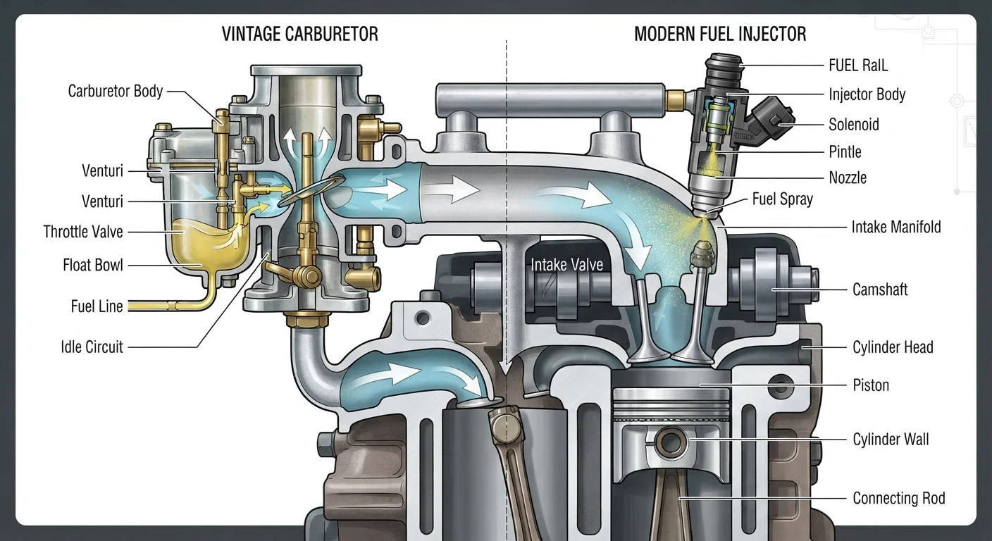 Fuel Injection vs. Carburetors: The Technology Behind Mixing Air and Fuel