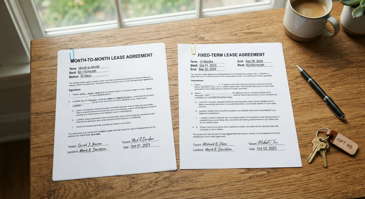 Month-to-Month Lease vs. Fixed-Term Lease: What Changes for Renters and Landlords
