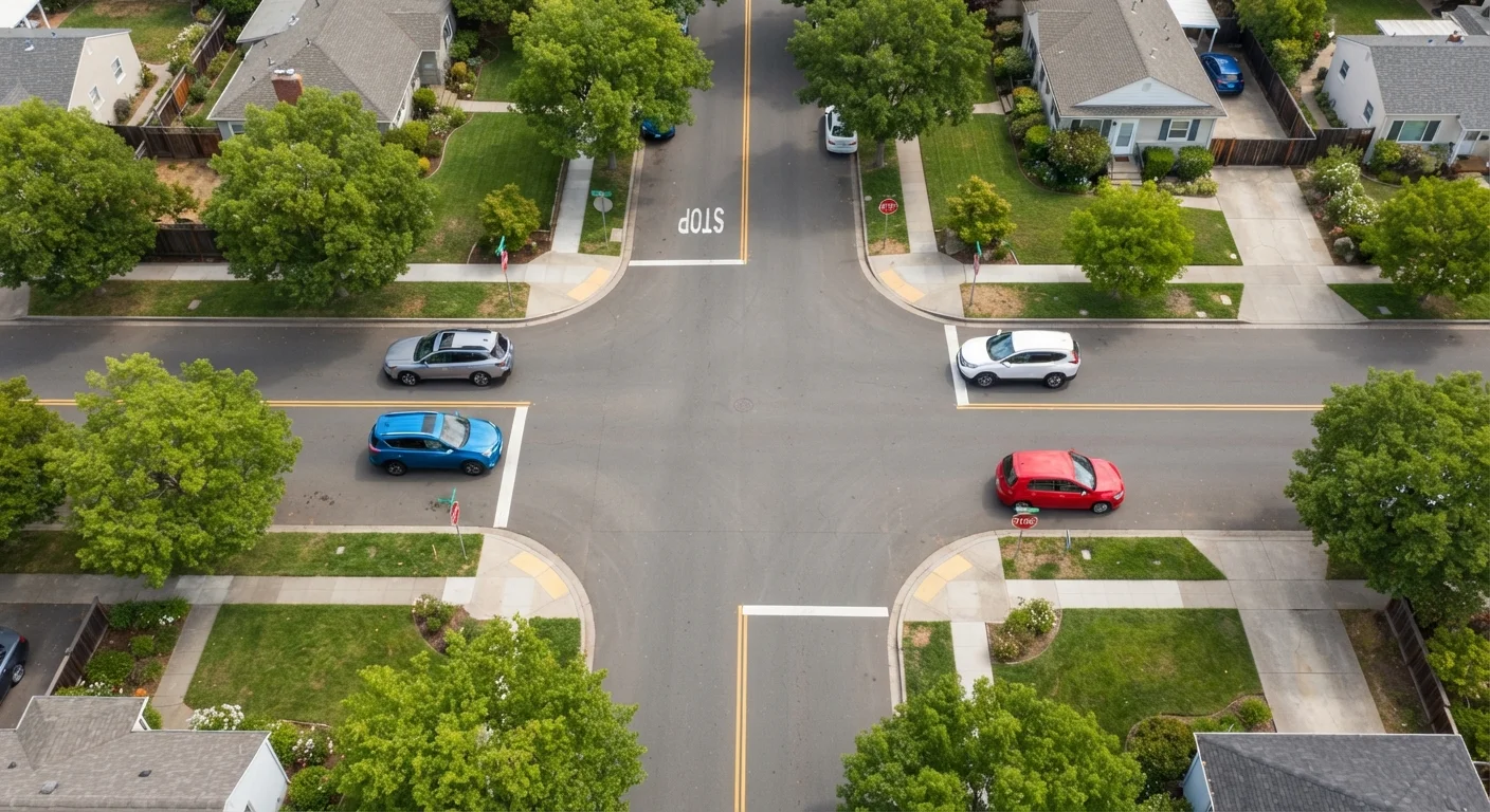 Navigating a Four-Way Stop Without Confusion or Close Calls