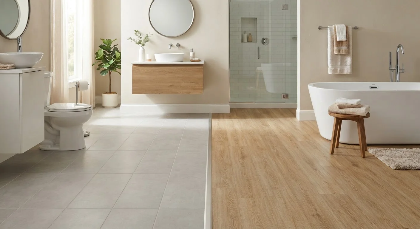 Tile vs. Luxury Vinyl Plank: Choosing the Right Floor for Wet Areas