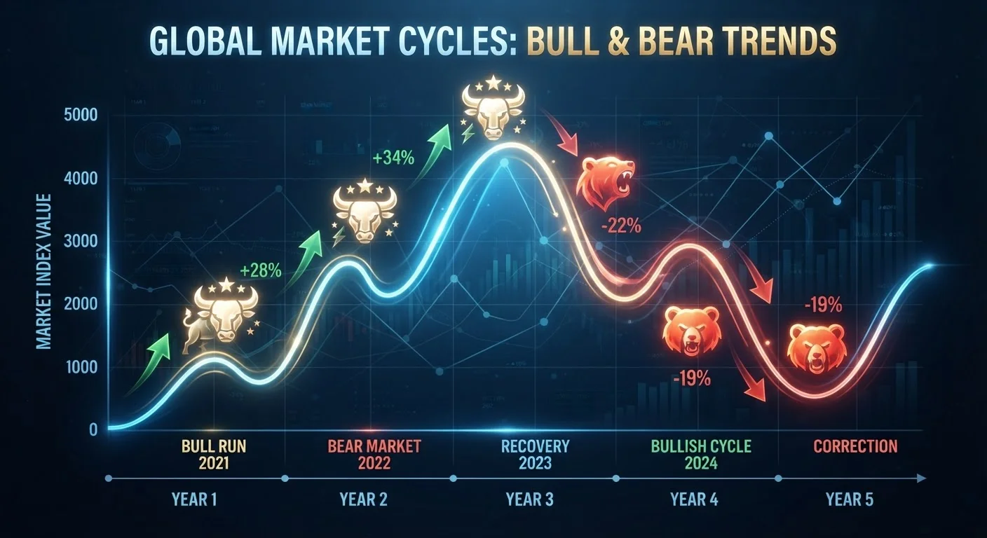 Understanding Market Cycles: Bull Markets, Bear Markets, and What Comes Between
